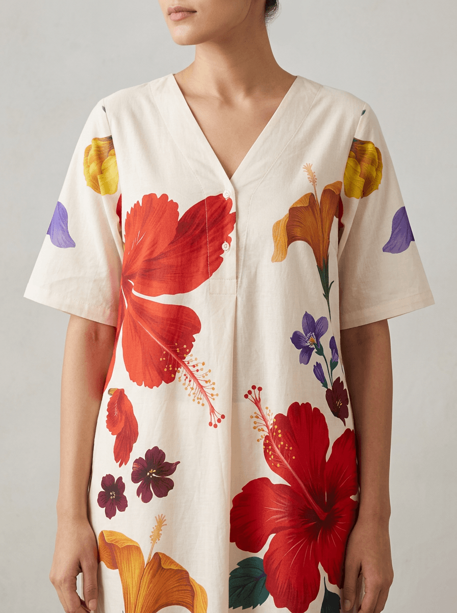 Ivory Floral Print  Co-ords set
