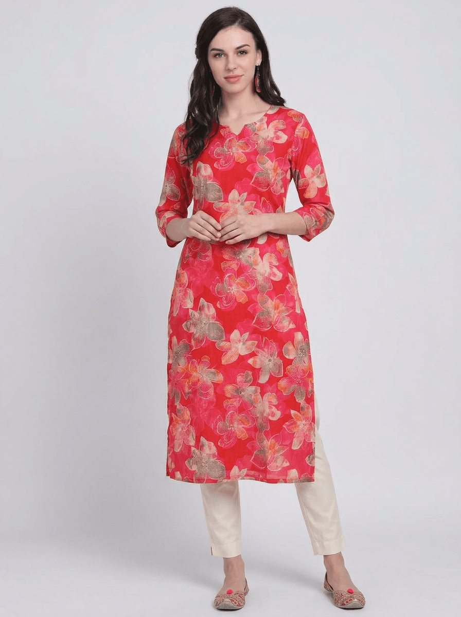 Floaral printed Kurta A-line
