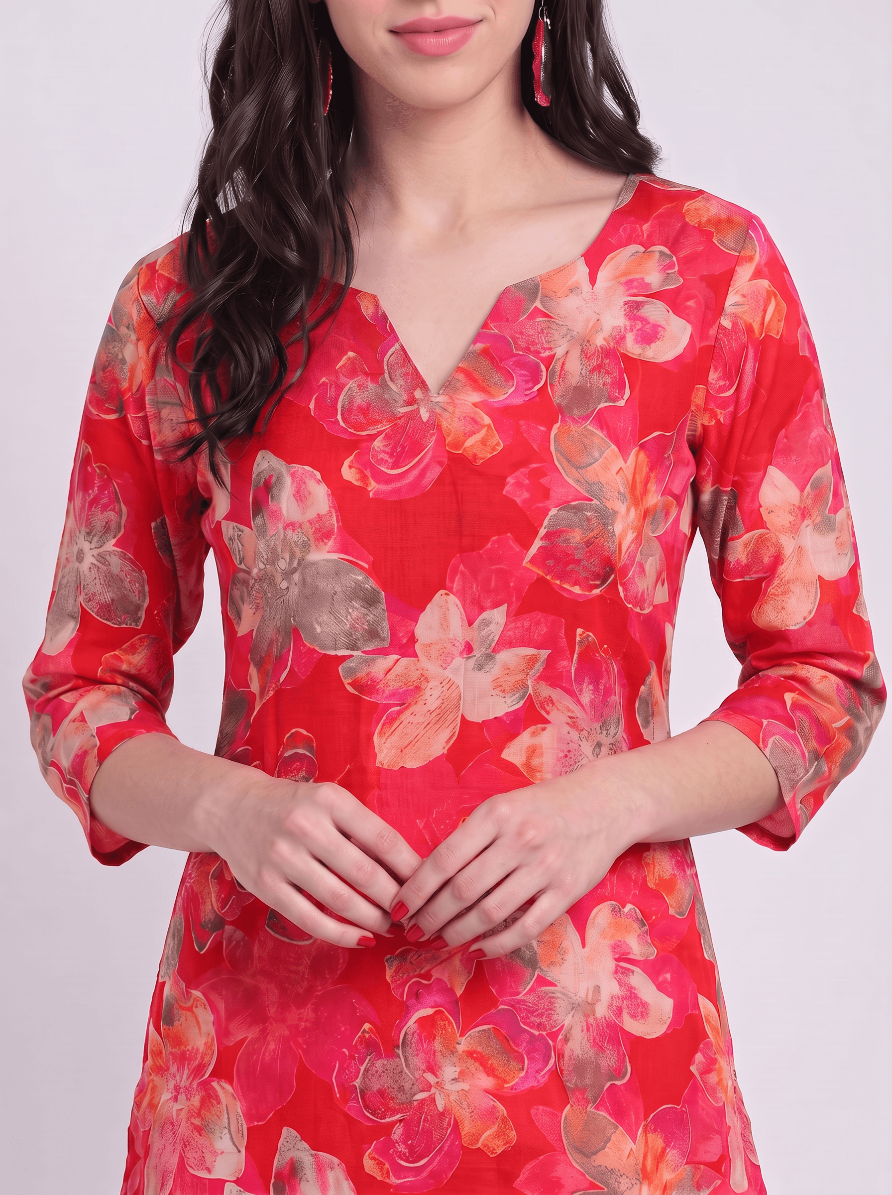 Floaral printed Kurta A-line alternate view